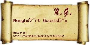 Menyhárt Gusztáv névjegykártya